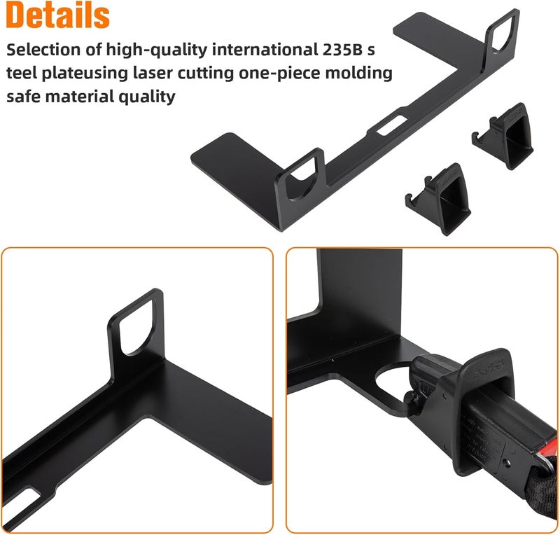 JHKLS Universal Car Seat Mount Bracket Child Safety Tether Anchor Kit Universal ISOFIX Bracket Seat Latch Interface for Most Sedans, Increased Steel Strength, 330*68*134mm - Image 4